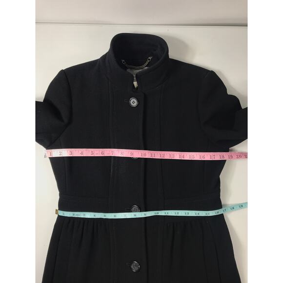 J. Crew Double Cloth Coletta Lady Day Italian Wool Dress Car Coat Black Capsule - Picture 8 of 9